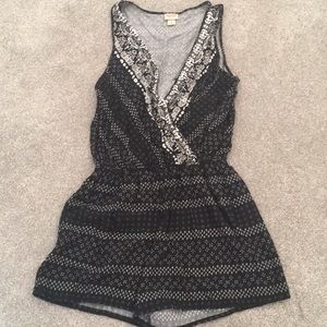V neck romper